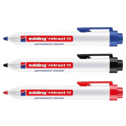 Marcatore permanente edding Retract 11 punta conica 1,5-3 mm blu E-11 003